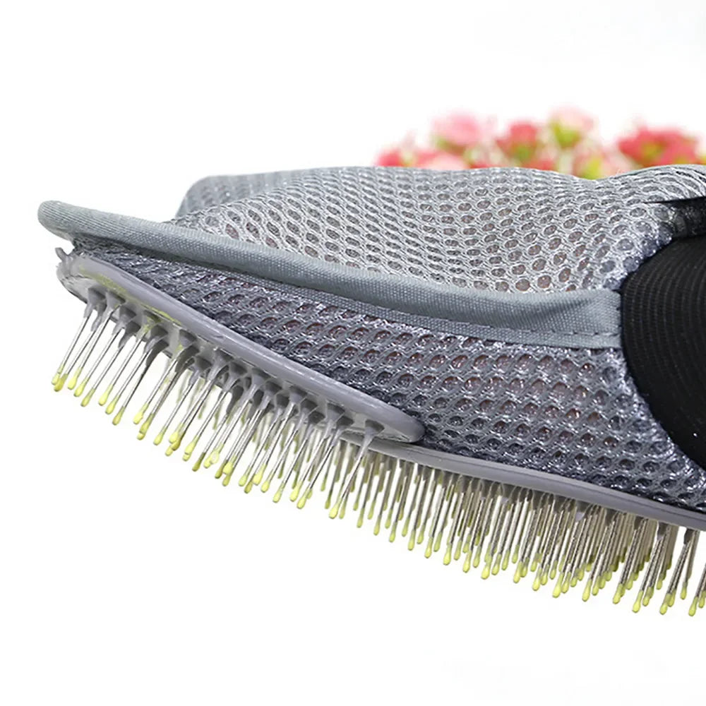 Pet Grooming Glove Silicone Fur Removal For Cats And Dogs by S And B Enterprise