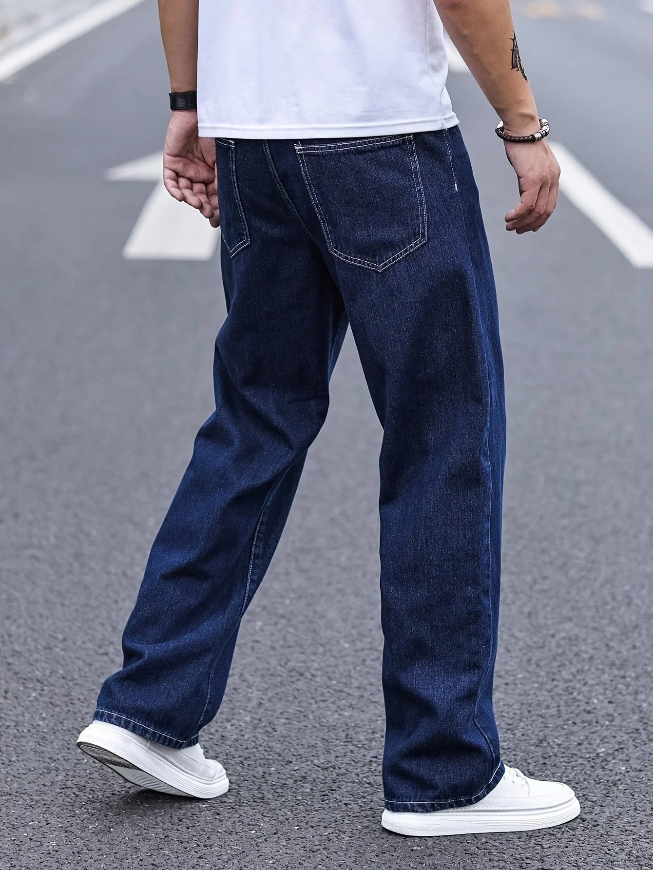 Men's Loose Fit Cargo Jeans Hip Hop Streetwear Style