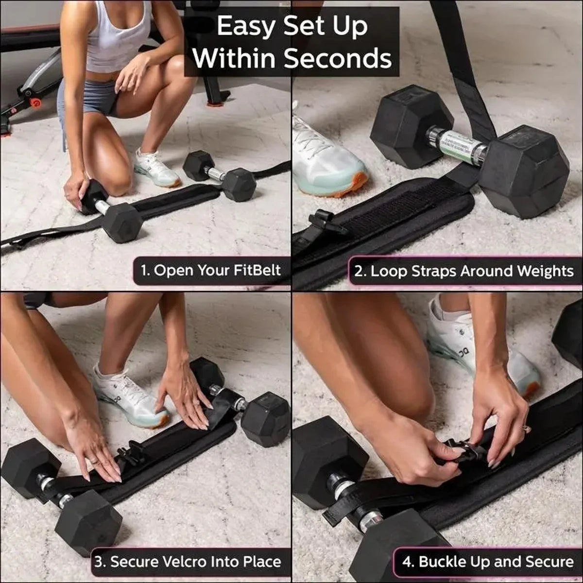 Adjustable Weighted Waist Belt For Core Strength And Tone