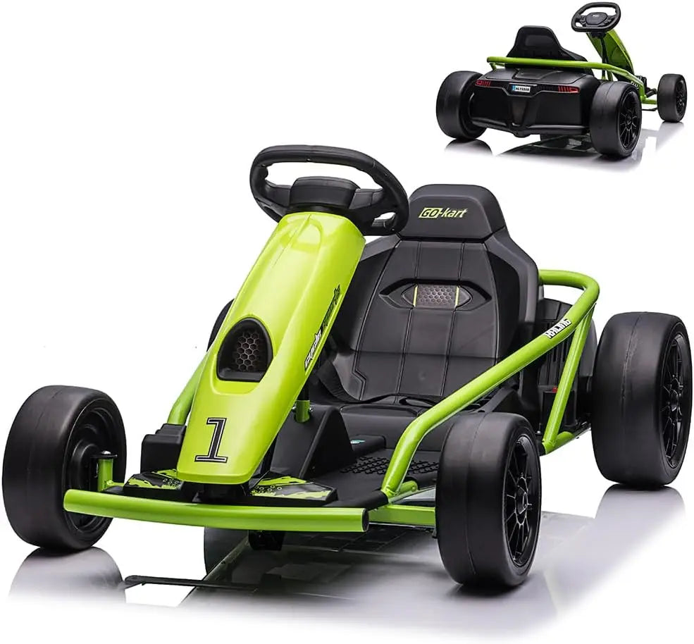 HiMISSE Premium Ride On Go Kart 24V Dual 300W Motors