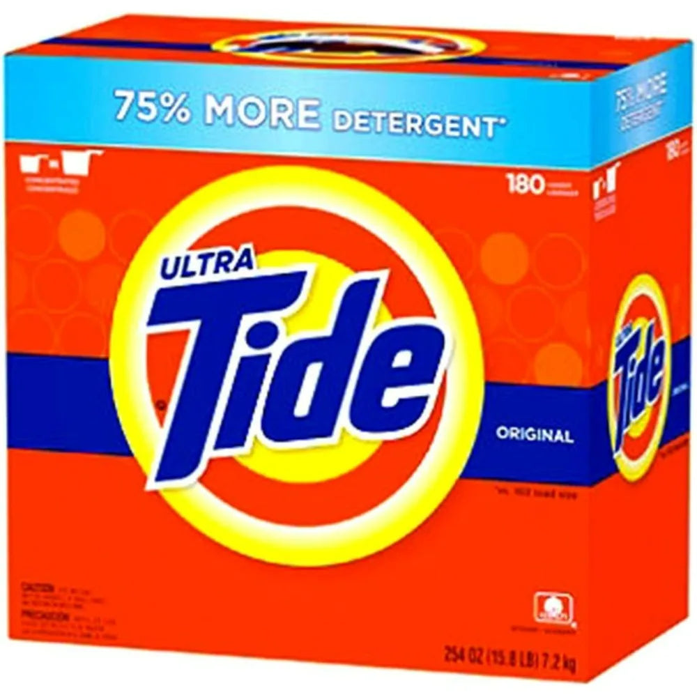 Tide Ultra Powder Laundry Detergent box, Original formula, 180 loads, HE compatible