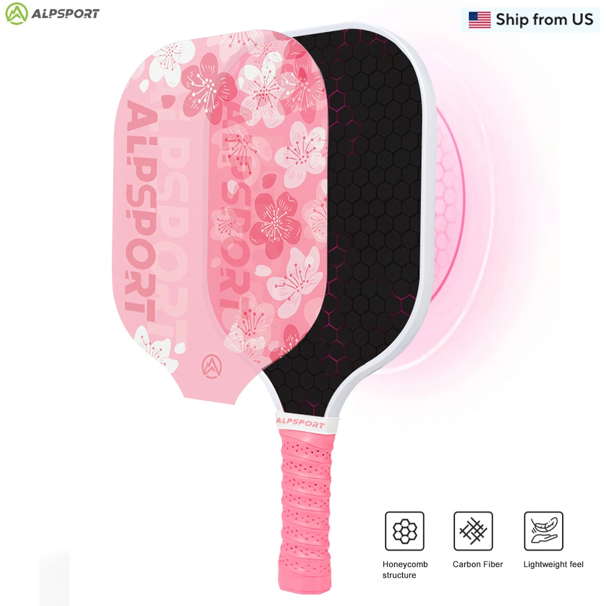 ALPSPORT Sakura USAPA Pickleball Paddle T700 Pro Training Set With 2 Free Balls