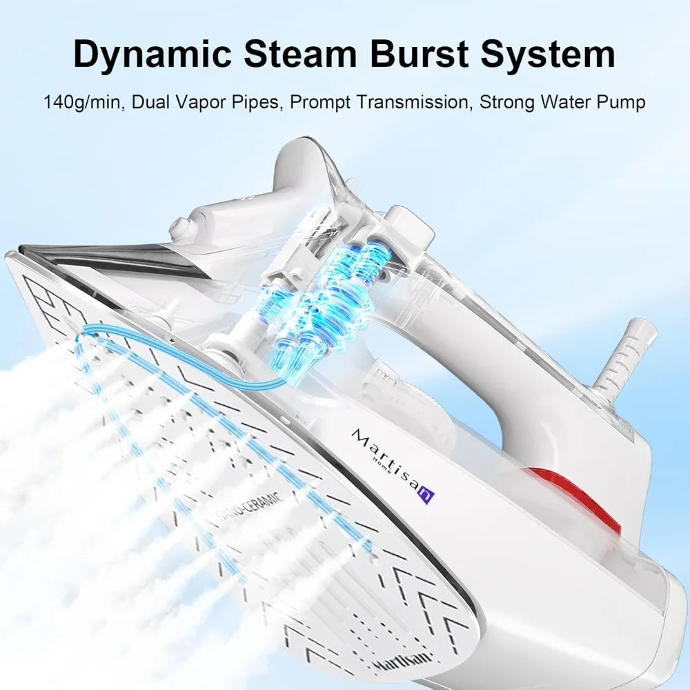 1800W Steam Iron With Nano Ceramic Soleplate And Auto Off by S And B Enterprise
