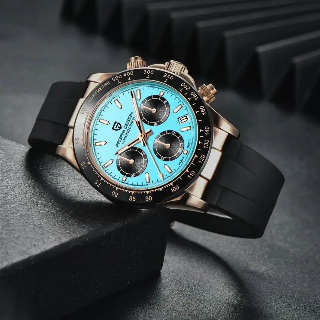 PAGANI DESIGN Mens Chronograph Quartz Watch Waterproof Wristwatch by S And B Enterprise