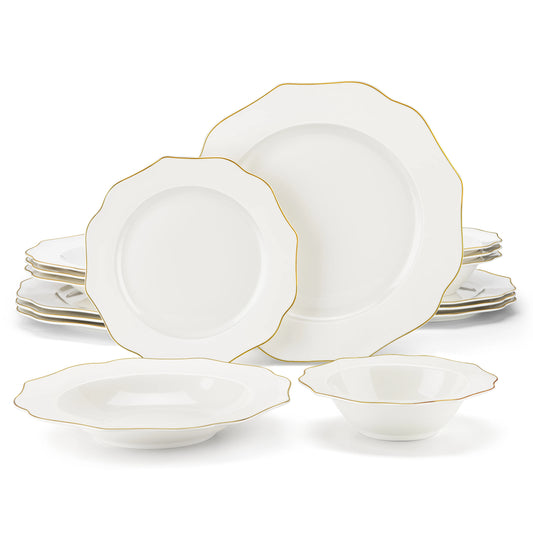 MALACASA Nordic Porcelain Tableware Set With Bowls And Plates by S And B Enterprise