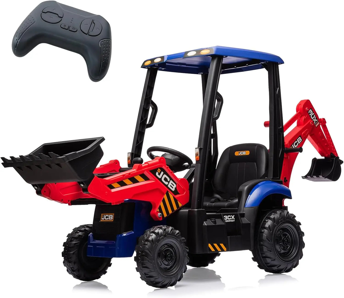 HiMISSE 12V Electric Backhoe Loader Toy With Remote Control