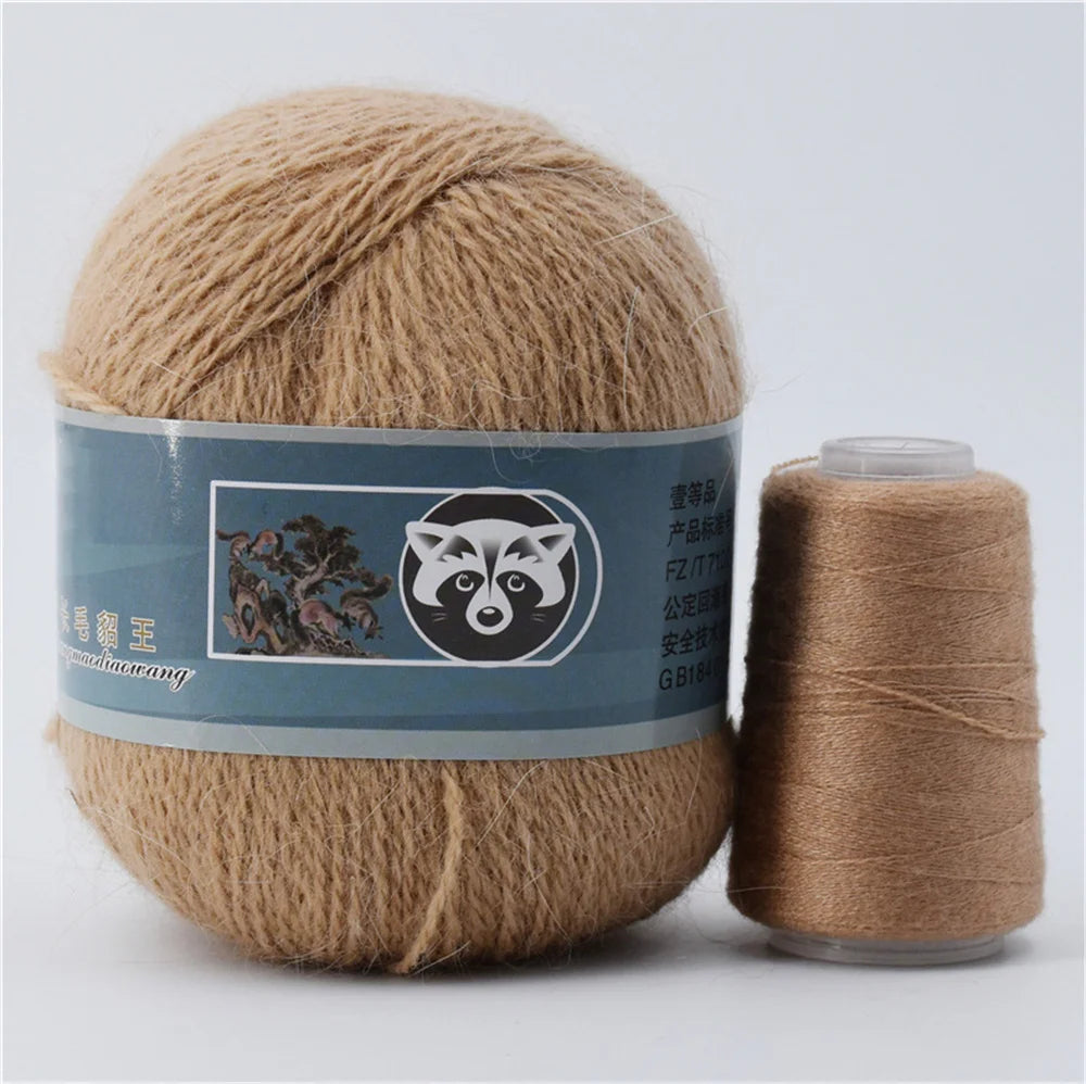 Mink Fur Yarn for Yarns for Knitting and Crochet 2-Ply Lace T Shirt Yarn for Hand Knitting Needlework 1 Skein 340 M 50+20g by S And B Enterprise