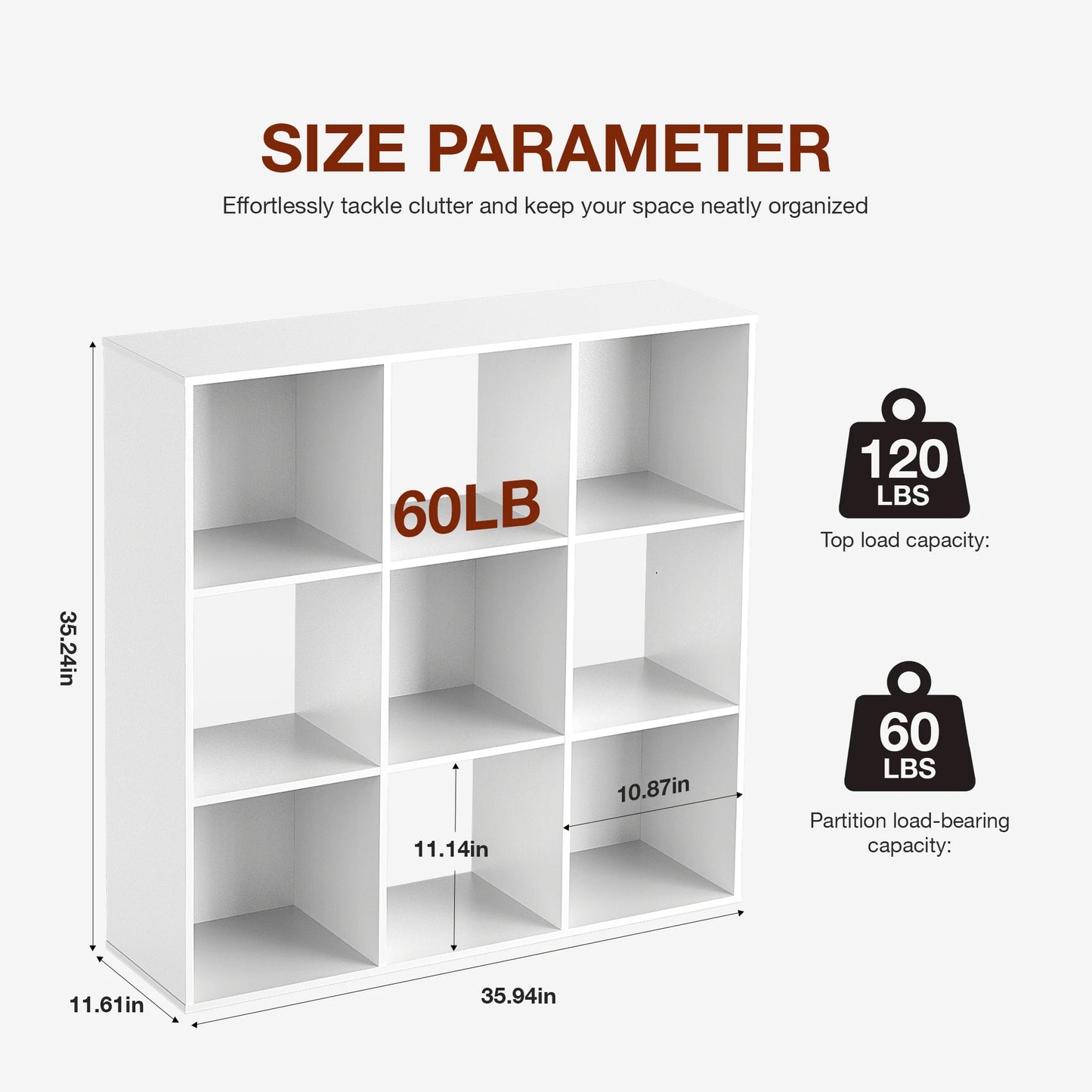 JHK 9 Cube Storage Organizer Bookcase by S And B Enterprise