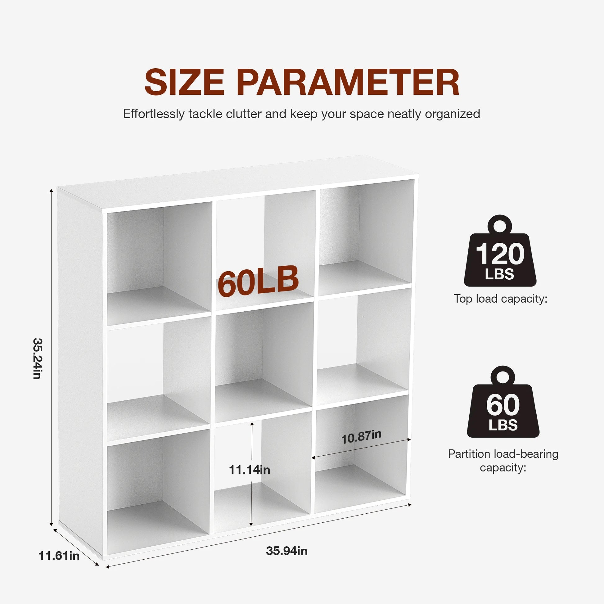 JHK 9 Cube Storage Organizer Bookcase by S And B Enterprise