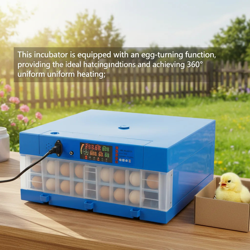 48 Egg Incubator With Automatic Turner Dual Power AC110V DC12V