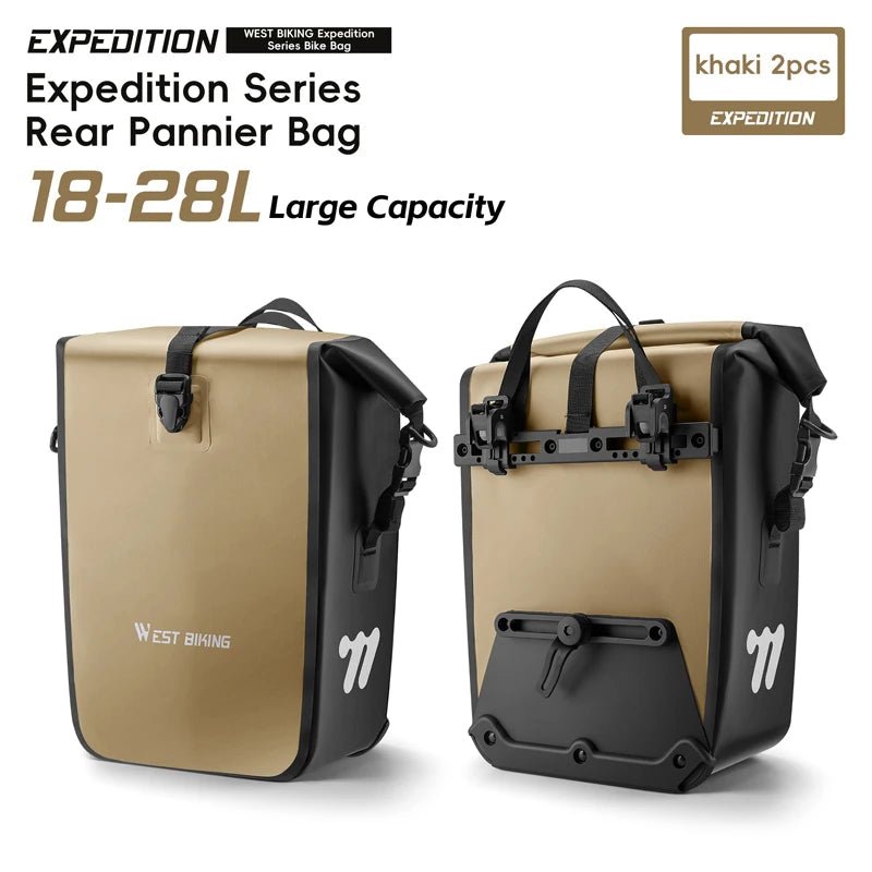 Bike Pannier Bag Waterproof Rear Trunk With Quick Release Buckle