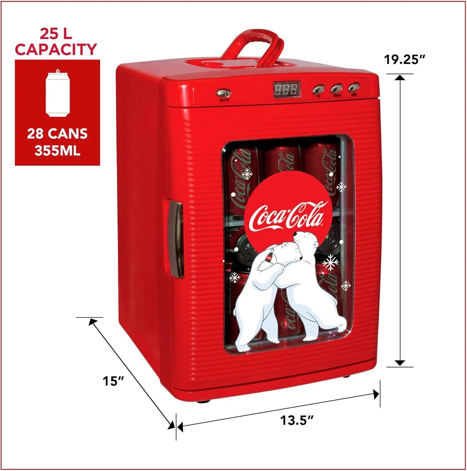 Portable Table Top Beverage Cooler Mini Fridge Holds 28 Cans by S And B Enterprise