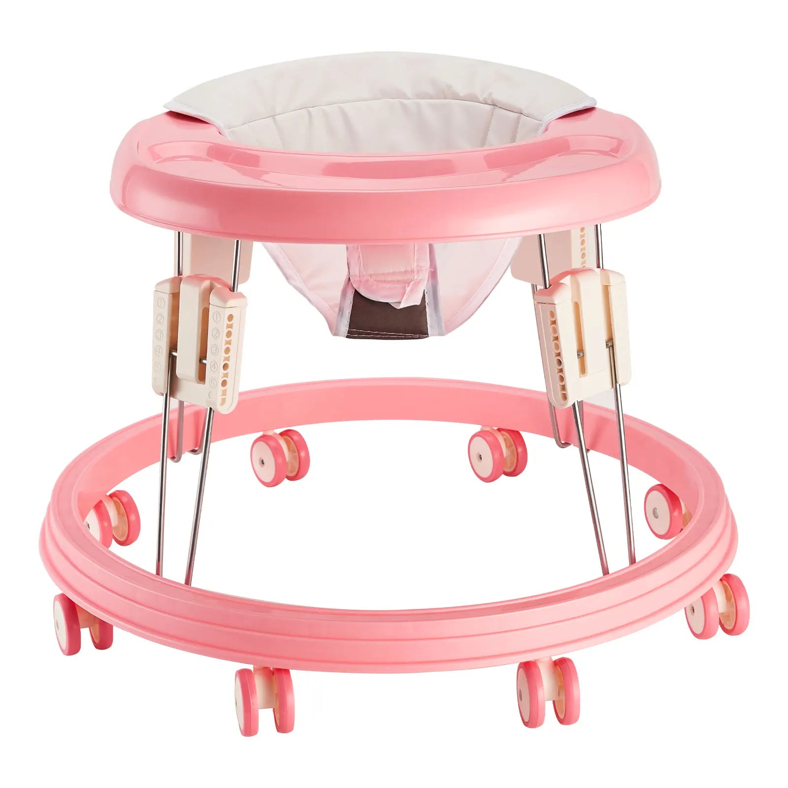 Baby Walker, Foldable Multi-Function Anti-Rollover Walker with Brake Design, 5 Level Height Adjustable, Baby Walkers by S And B Enterprise