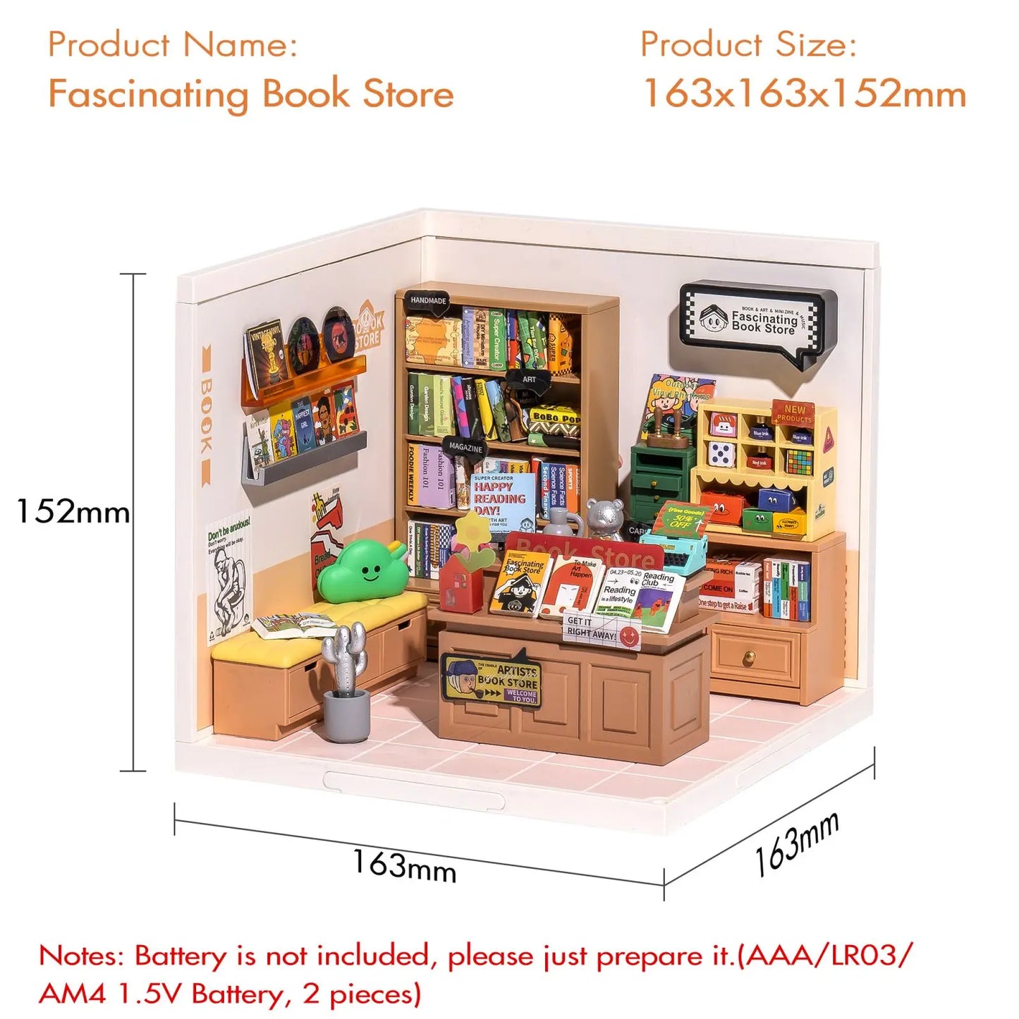 Robotime Rolife Super Creat Plastic Building Blocks Miniature House Kit