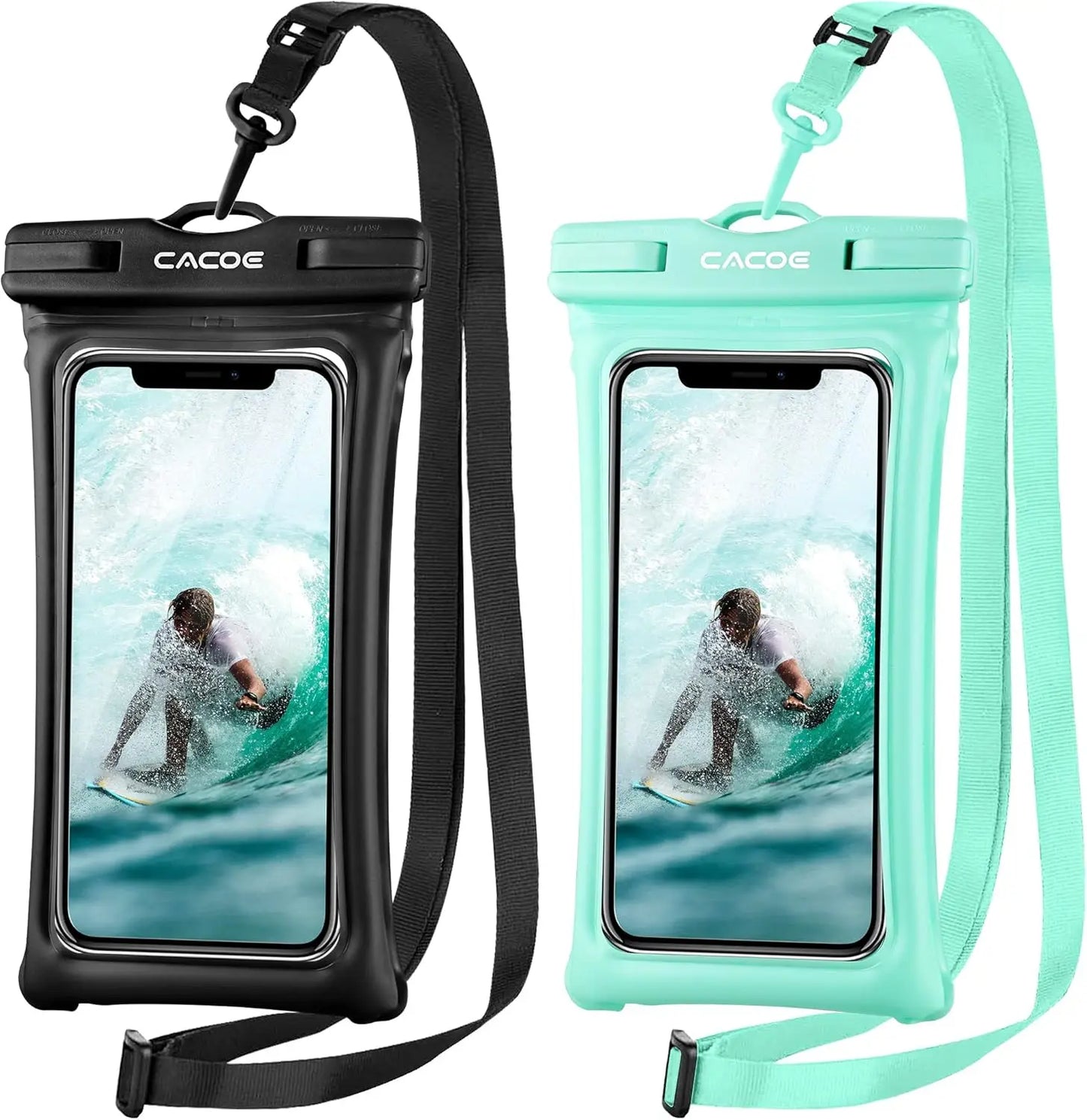 Universal Waterproof Phone Case 2 Pack With Floating Lanyard