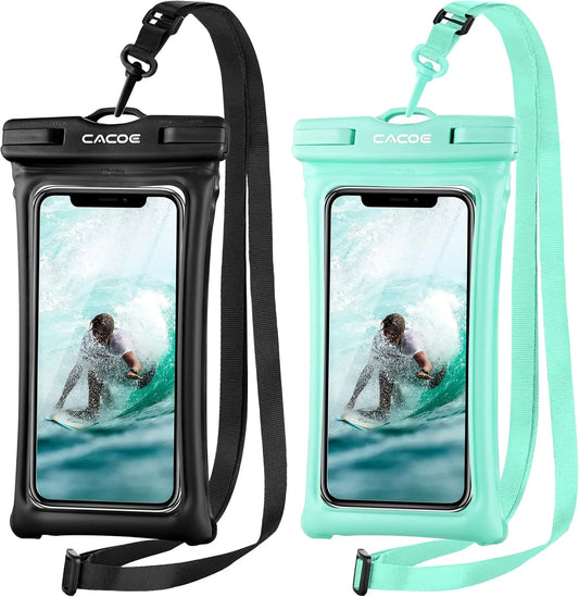 Universal Waterproof Phone Case 2 Pack With Floating Lanyard