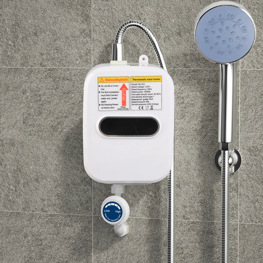 3500W Instant Electric Water Heater With LCD Display IPX4 by S And B Enterprise