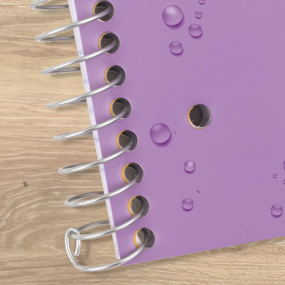 Spiral notebook, amethyst purple, 5-subject wide-ruled, 8 x 10.5 inches