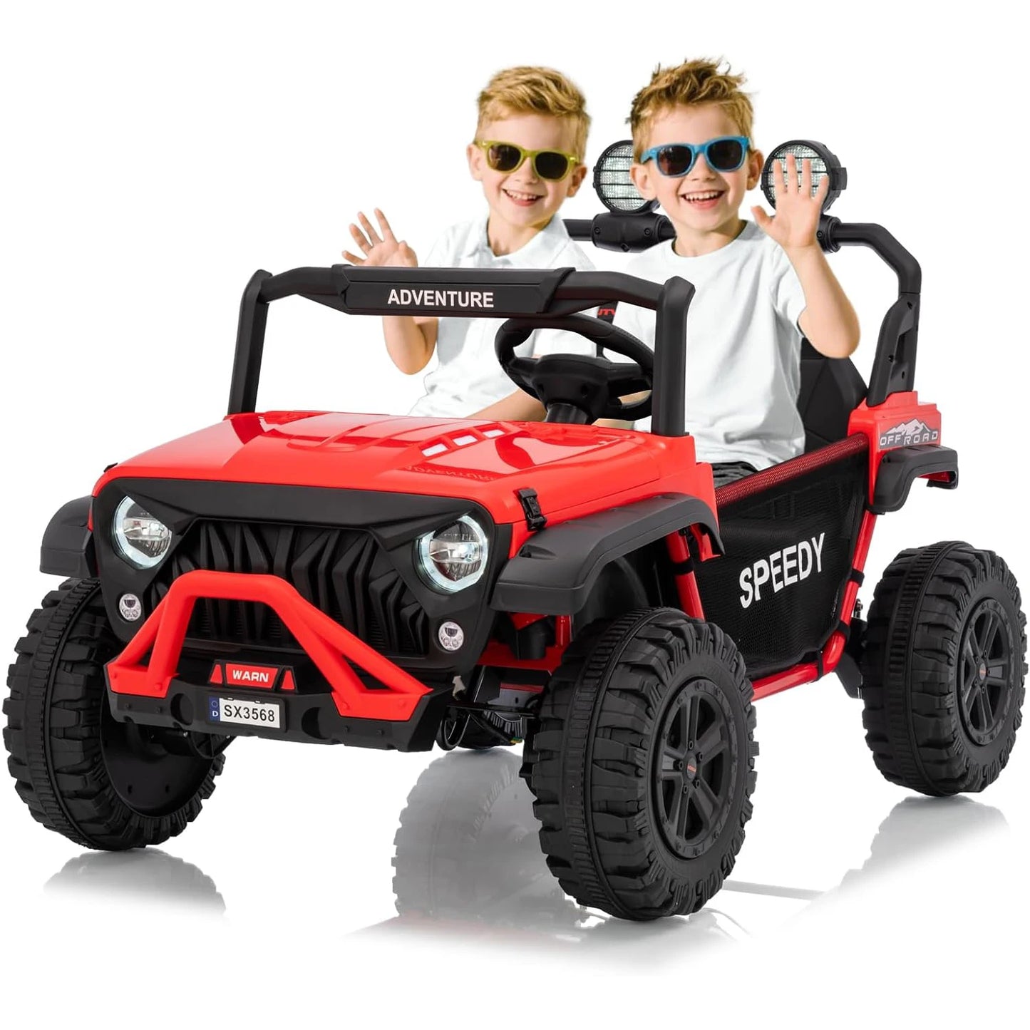 HiMISSE 24V Ride On UTV For Kids 2Seater Remote Control