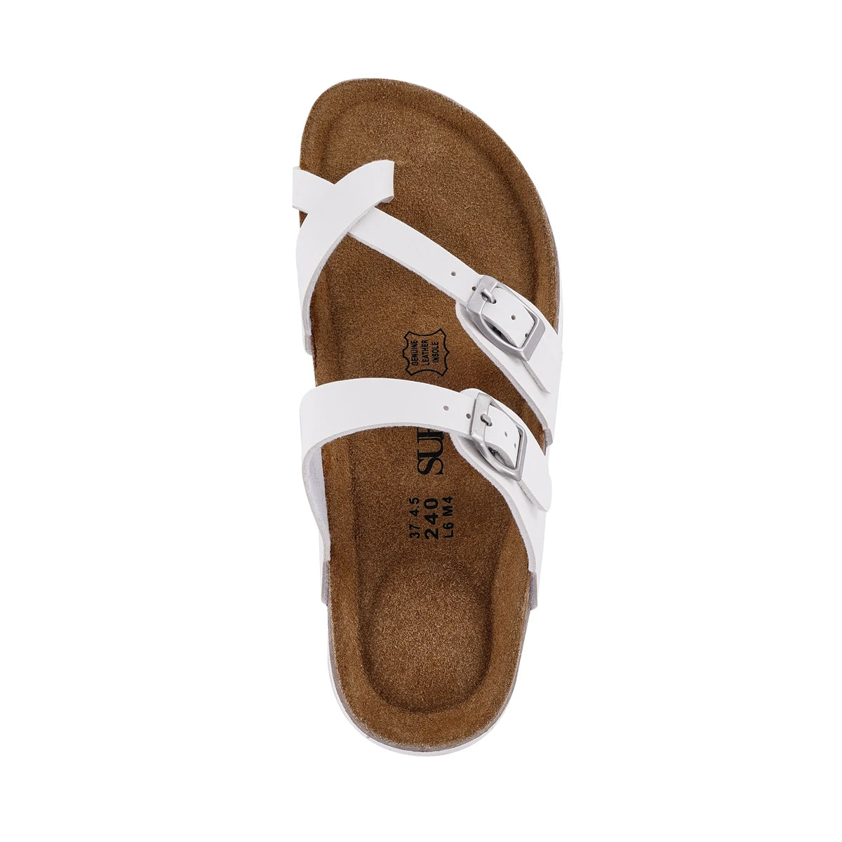 Natural Leather Buckle Sandals For Women Non Slip Outdoor Beach