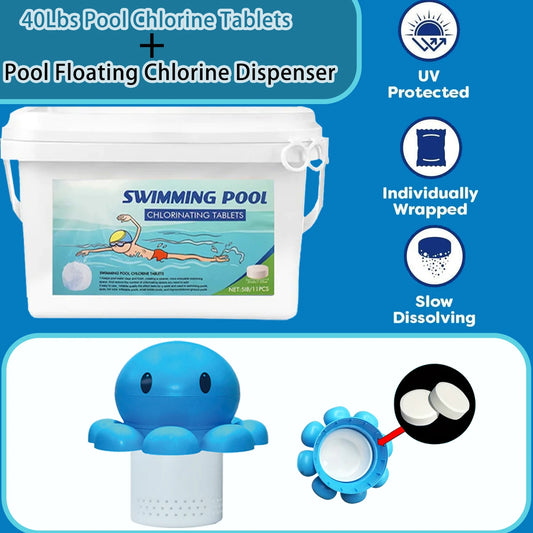 Octopus Shape Stable Chlorine Tablets For Swimming Pool Disinfection