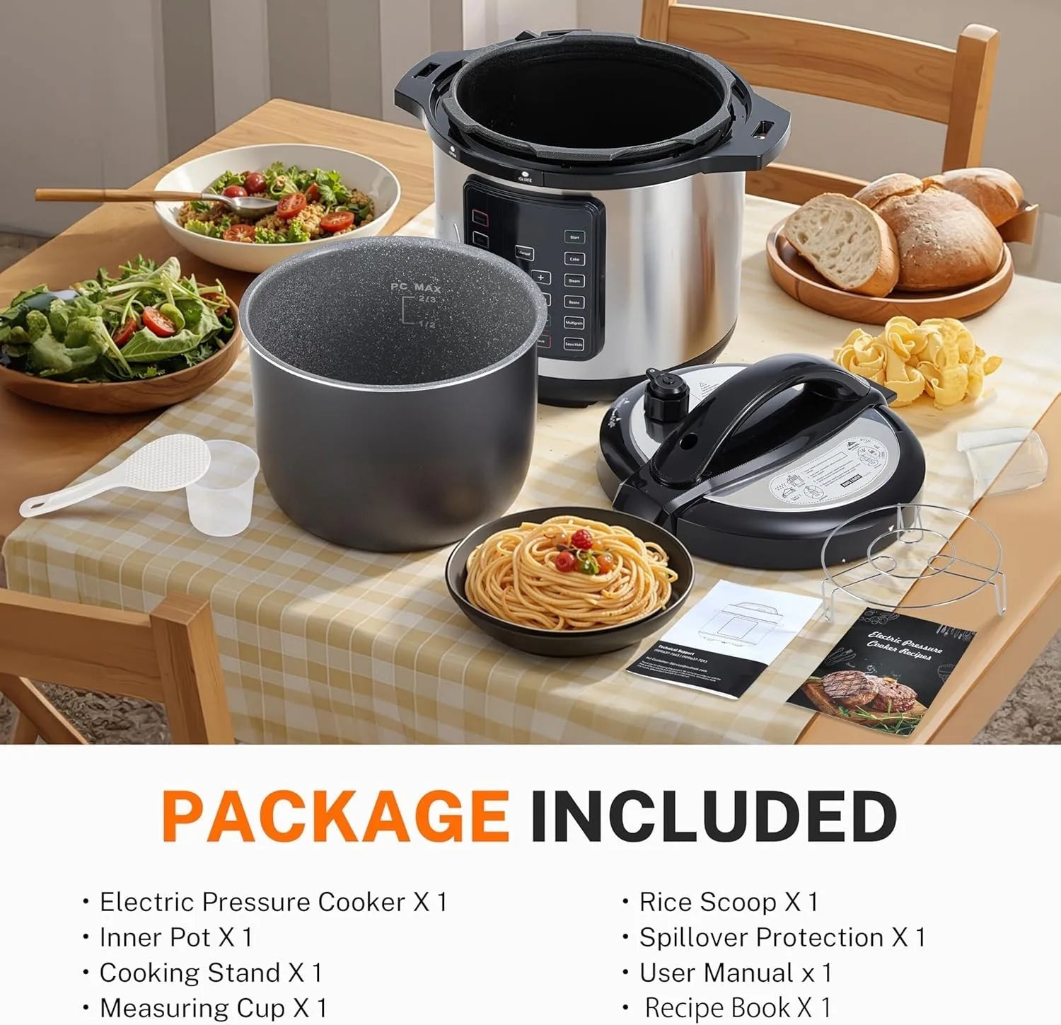 16-in-1 Electric Pressure Cooker,8QT Stainless Steel&Non-Stick Multi Cooker by S And B Enterprise