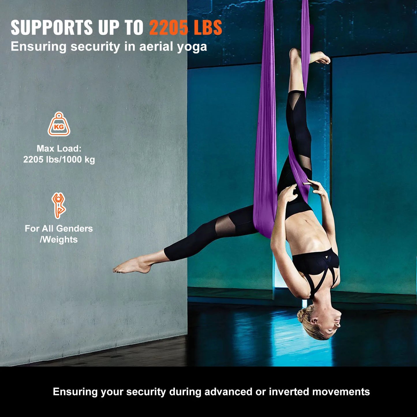 SucceBuy Aerial Yoga Hammock And Swing Starter Kit All Levels