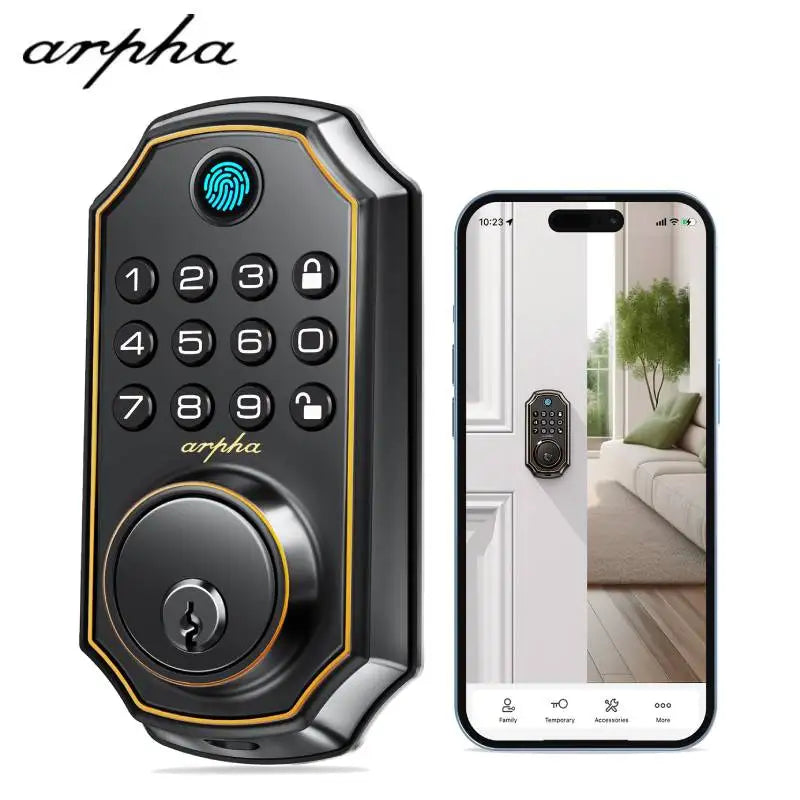 Arpha D280 Smart Keyless Entry Deadbolt With Fingerprint And Keypad