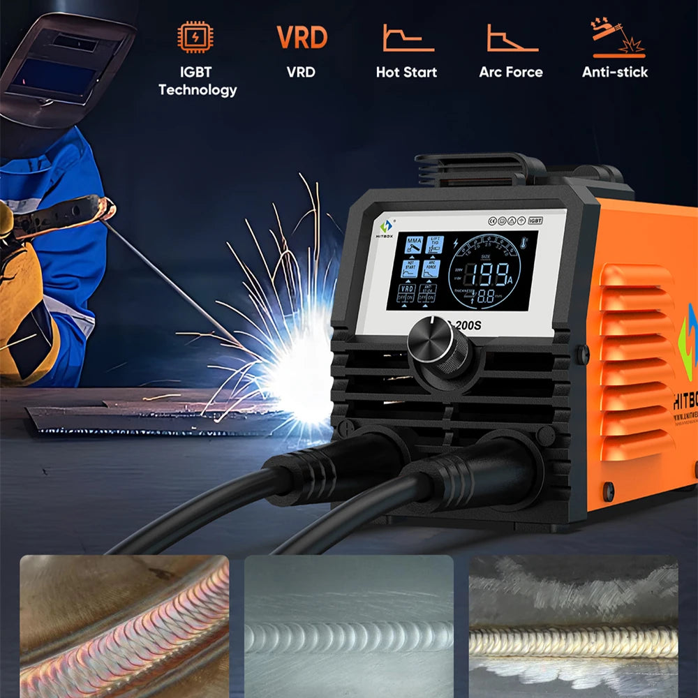 Hitbox Portable Mma Arc Welding Machine With Led Display