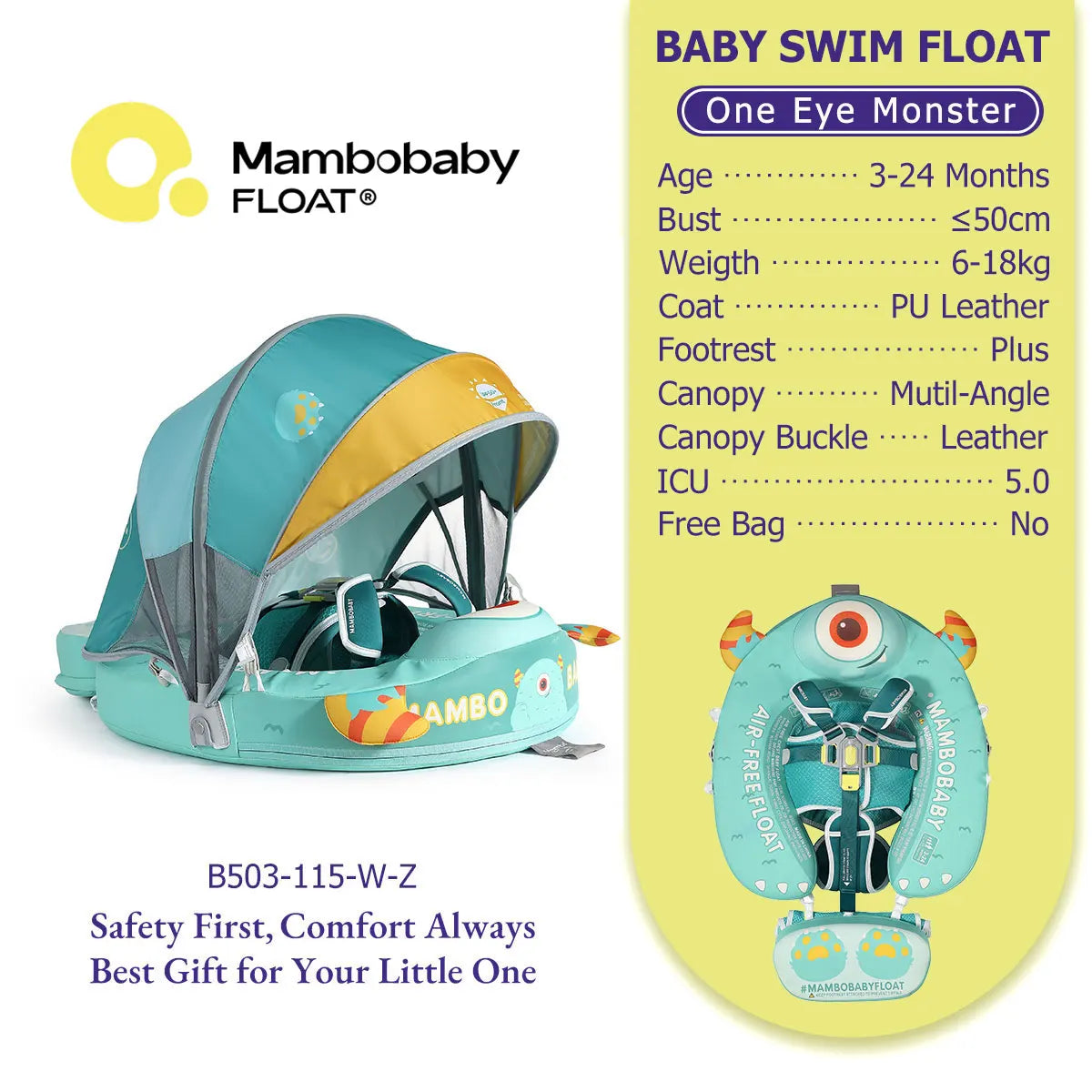 Mambobaby No Slip Safe Harness Baby Swim Float for Toddlers by S And B Enterprise