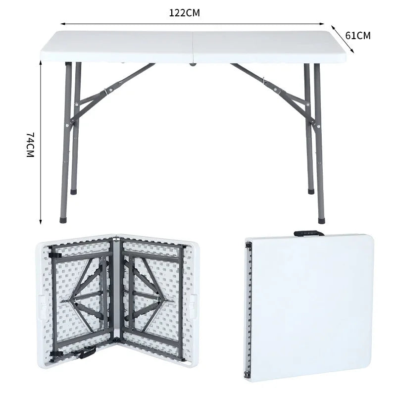 120cm Factory Customized New Silicone Handle Plastic Folding Tables for Portable Weddings Picnics Parties Camping by S And B Enterprise