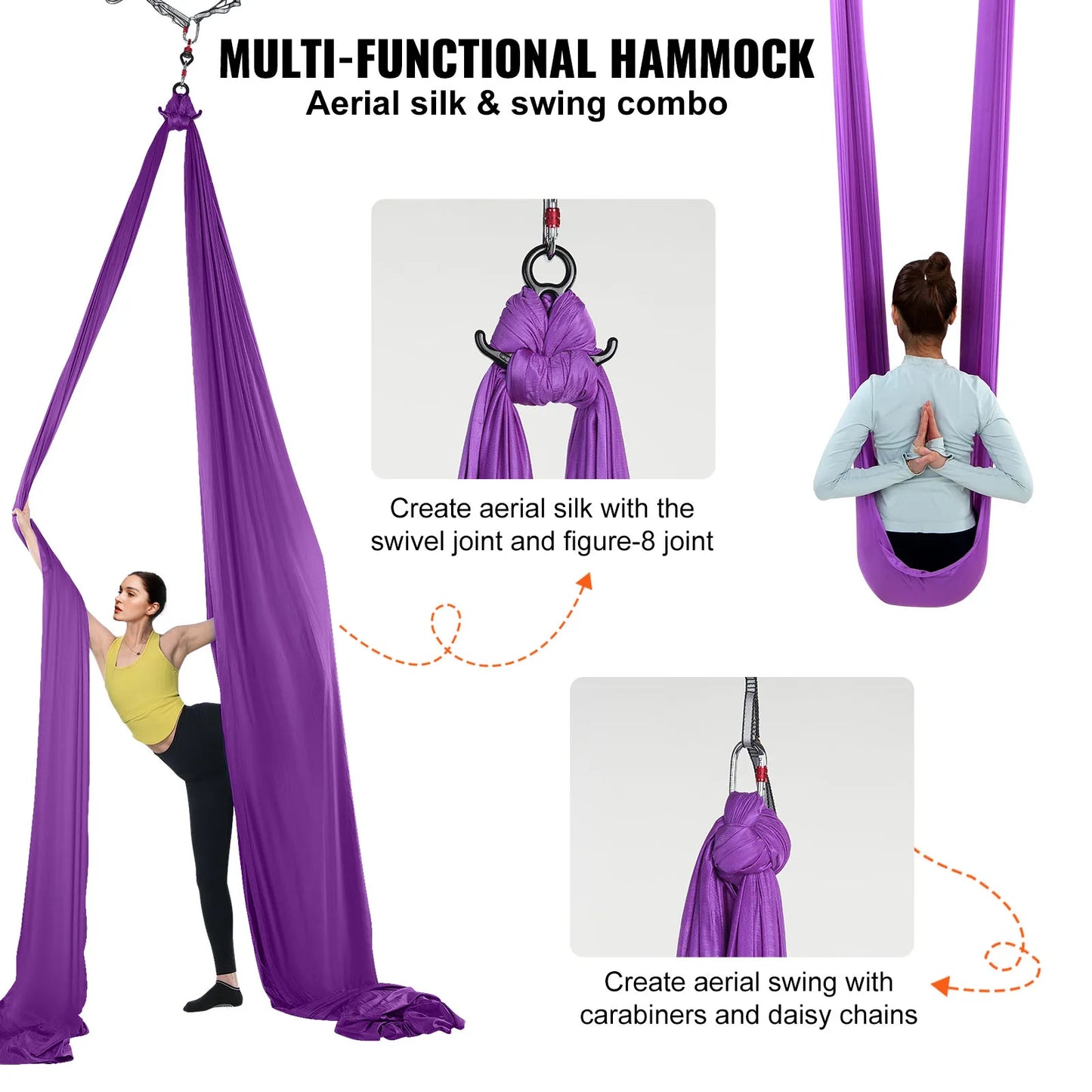 SucceBuy Aerial Yoga Hammock And Swing Starter Kit All Levels