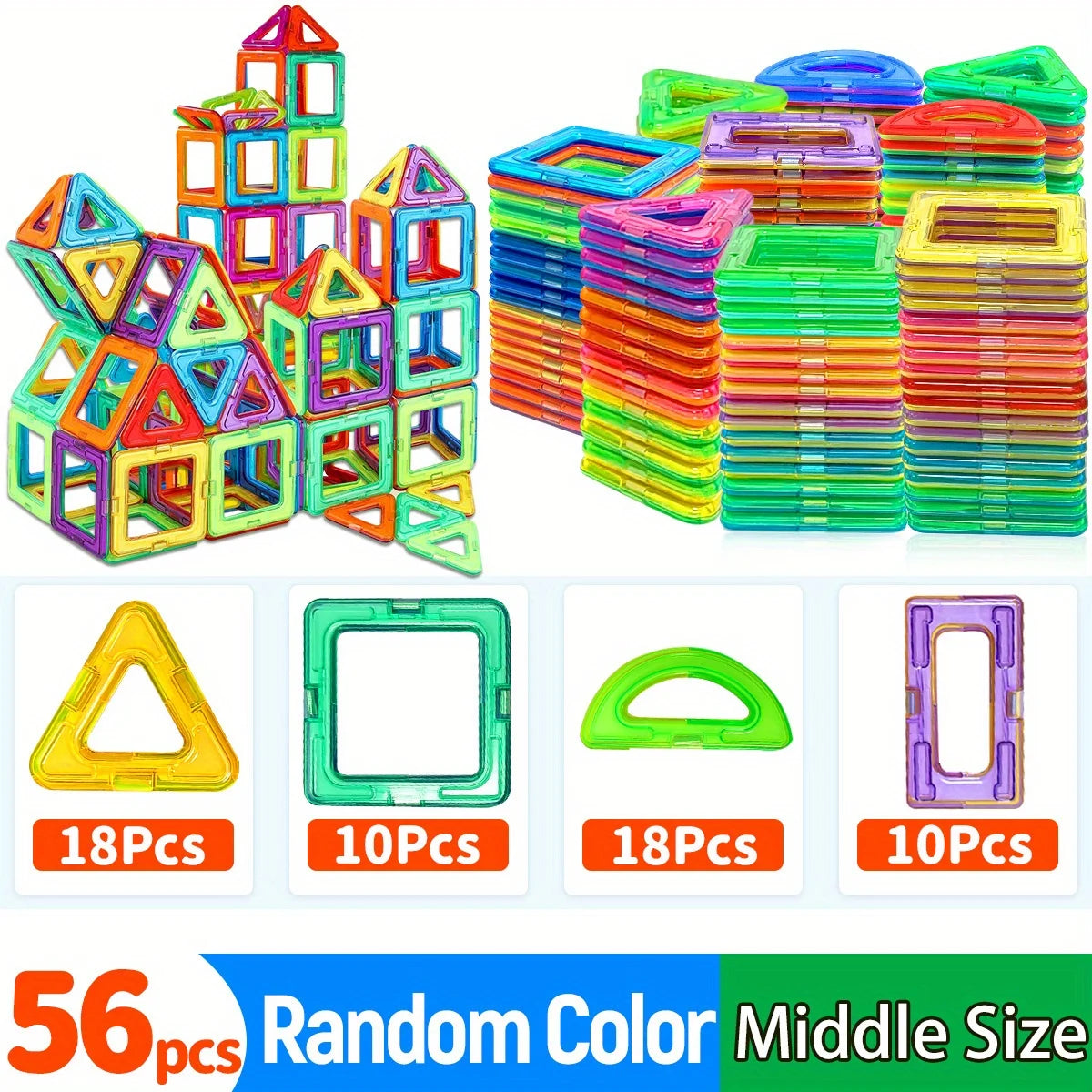 Magnetic Building Blocks Toy For Kids 3D Puzzle Creativity by S And B Enterprise