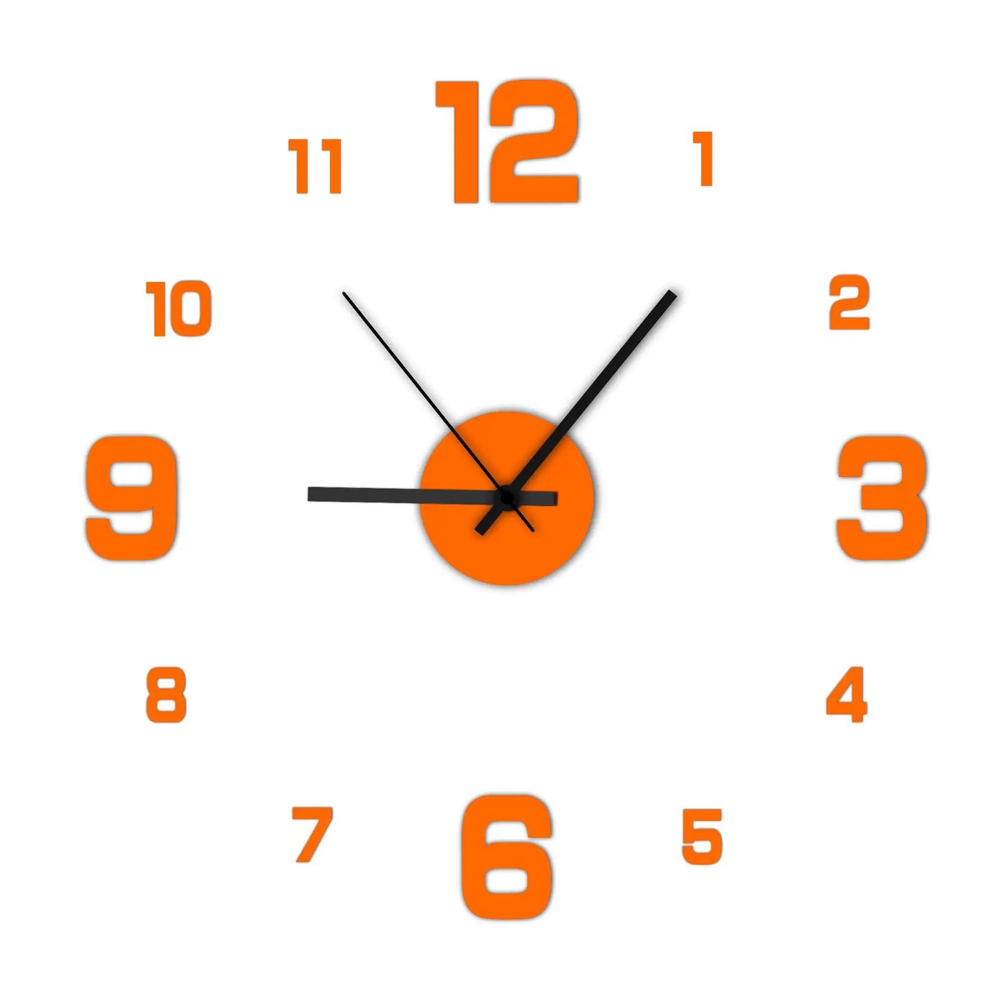 Creative Frameless DIY Wall Clock Wall Decal Home Silent Clock Living Room Office Wall Decoration by S And B Enterprise