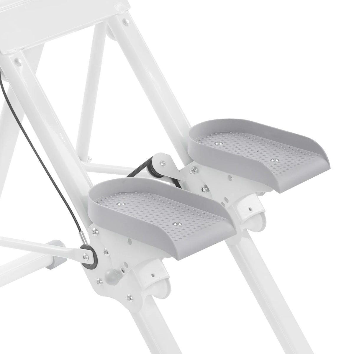 Stair Stepper Vertical Climber with white frame and textured foot pedals