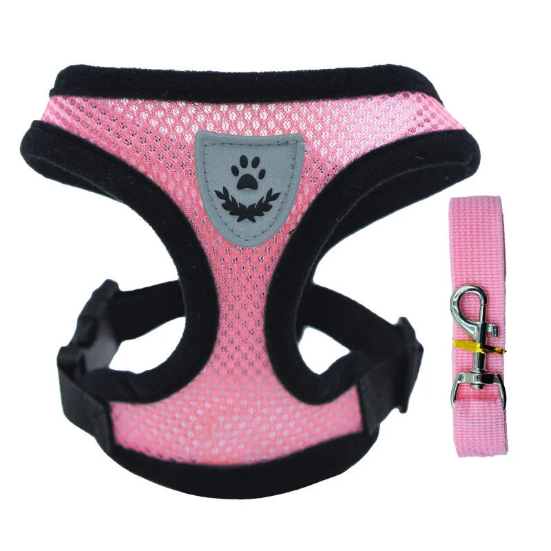 Hot summer small dog pet chest and back breathable dog chest and back suit cat outdoor traction rope child collar by S And B Enterprise
