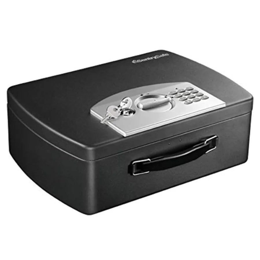Portable Safe Box With Digital Keypad Lock And Carrying Handle