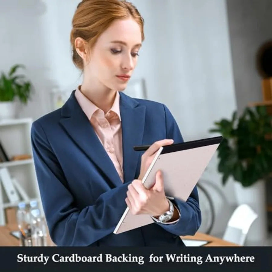 HAUTOCO 2 Pack 8.5 x 11 Legal Pads White Wide Ruled Notepads Perforated Writing Pads, 30 Sheets Per Notepad, 3-Hole Punched Pap by S And B Enterprise