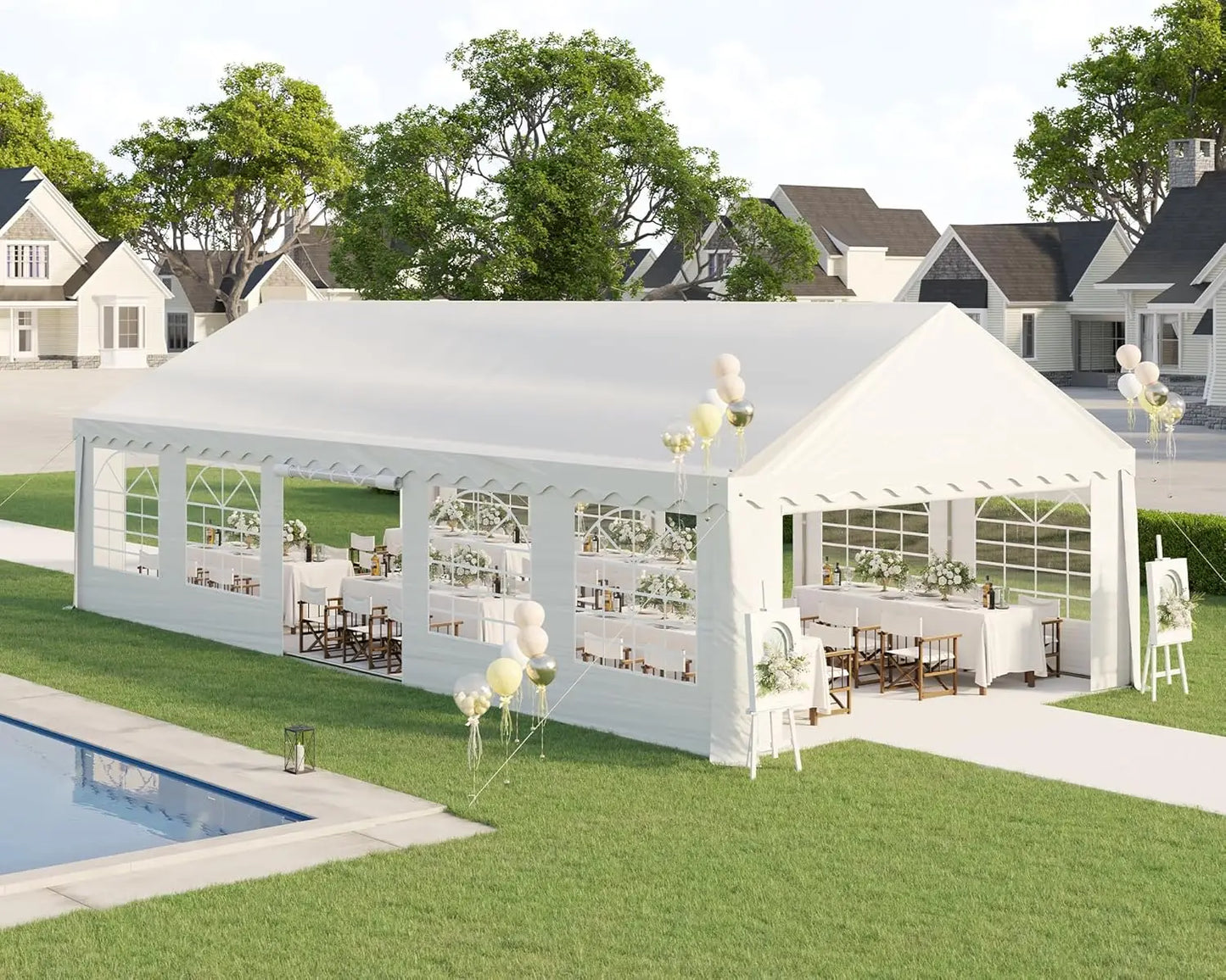 AmerLife Party Tent With Sidewalls Easy Setup
