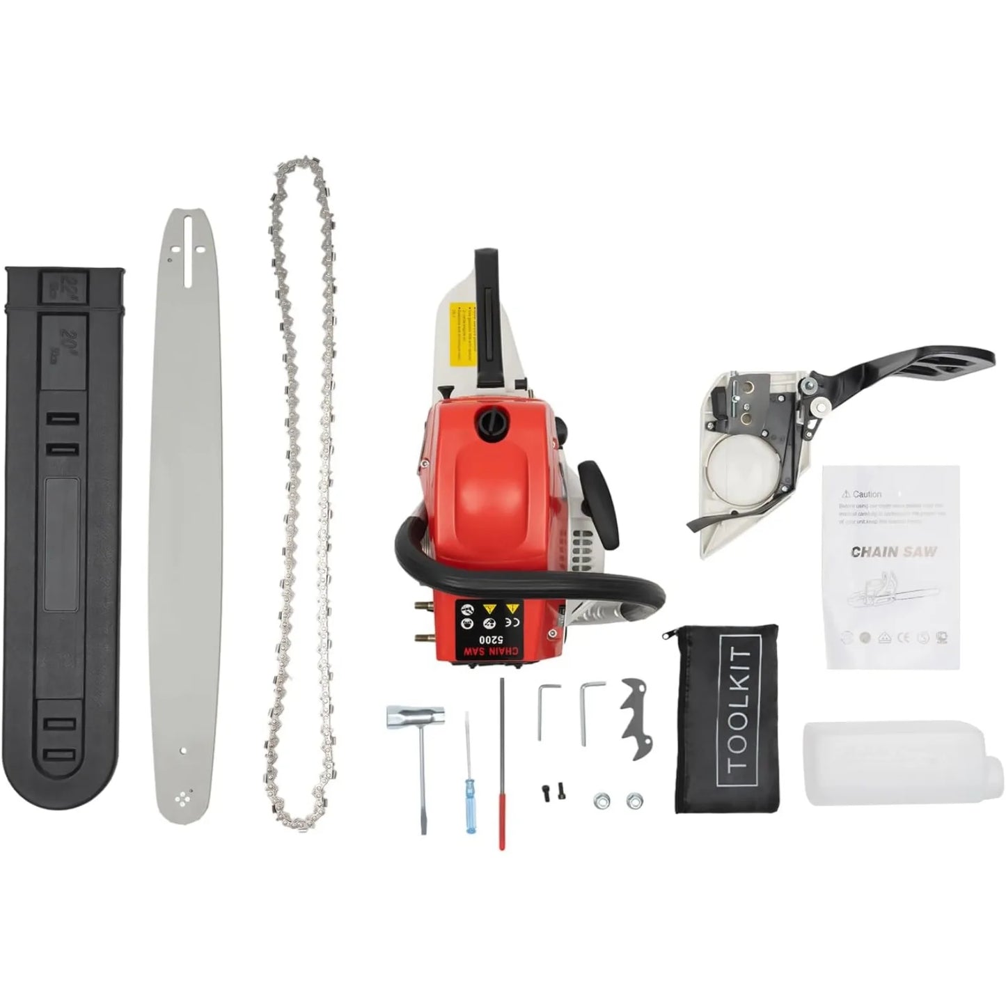 Gas Powered Chainsaw 2-Stroke Wood Cutting Tool For Quick Felling