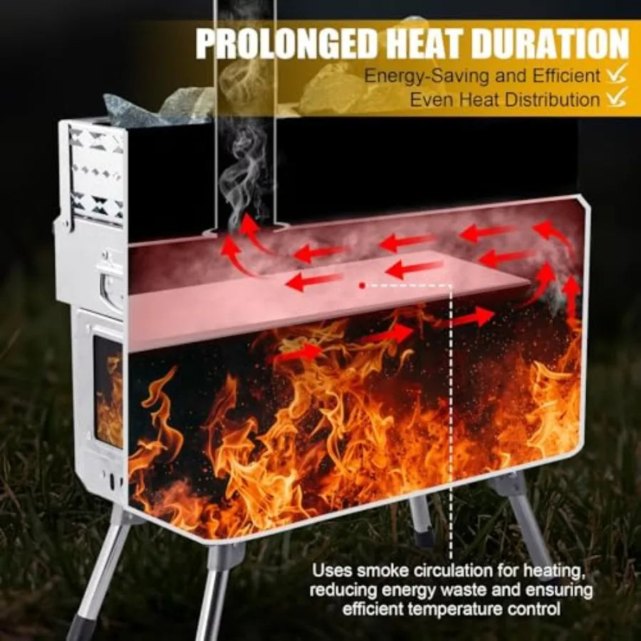 Wood Burning Sauna Tent Stove With Upgraded Heat Concentration