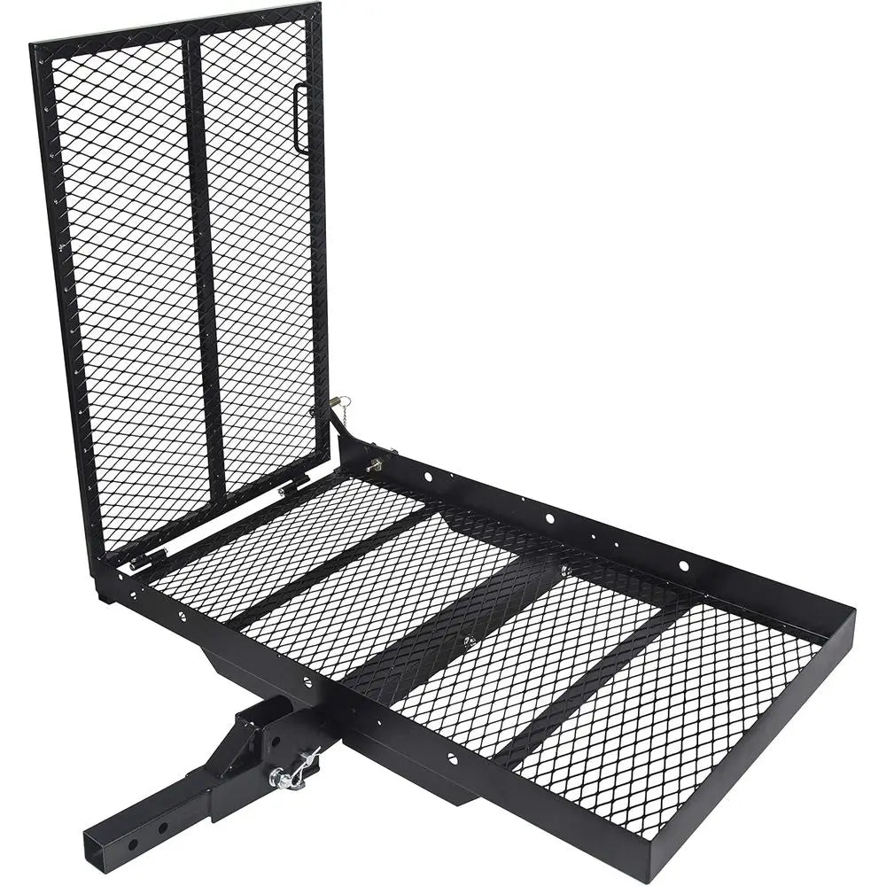 Foldable Trailer Hitch Cargo Carrier With Ramp 500 Lb Capacity by S And B Enterprise