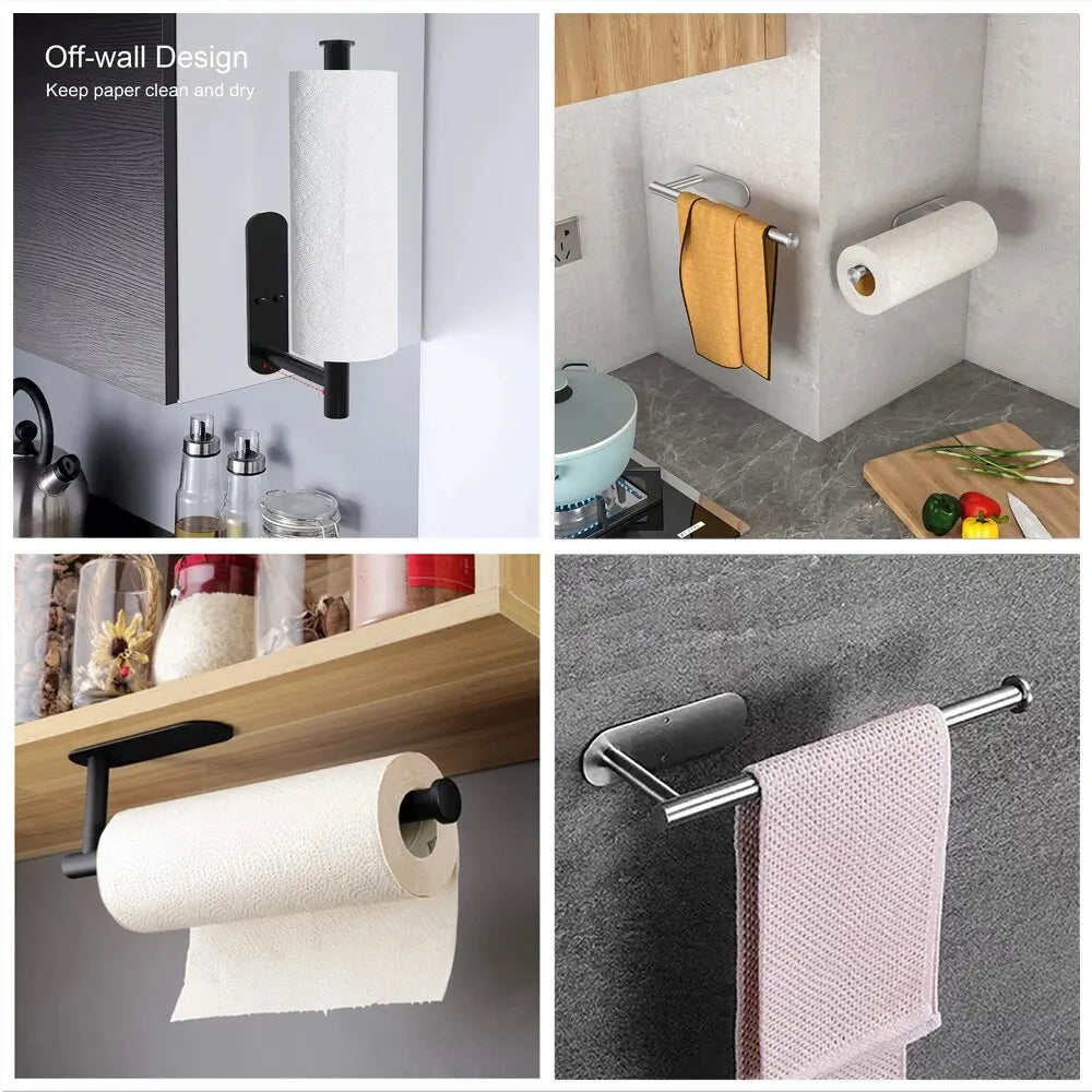 Kitchen Paper Towel Holder Adhesive Dispenser For Cabinet Napkin Rack by S And B Enterprise