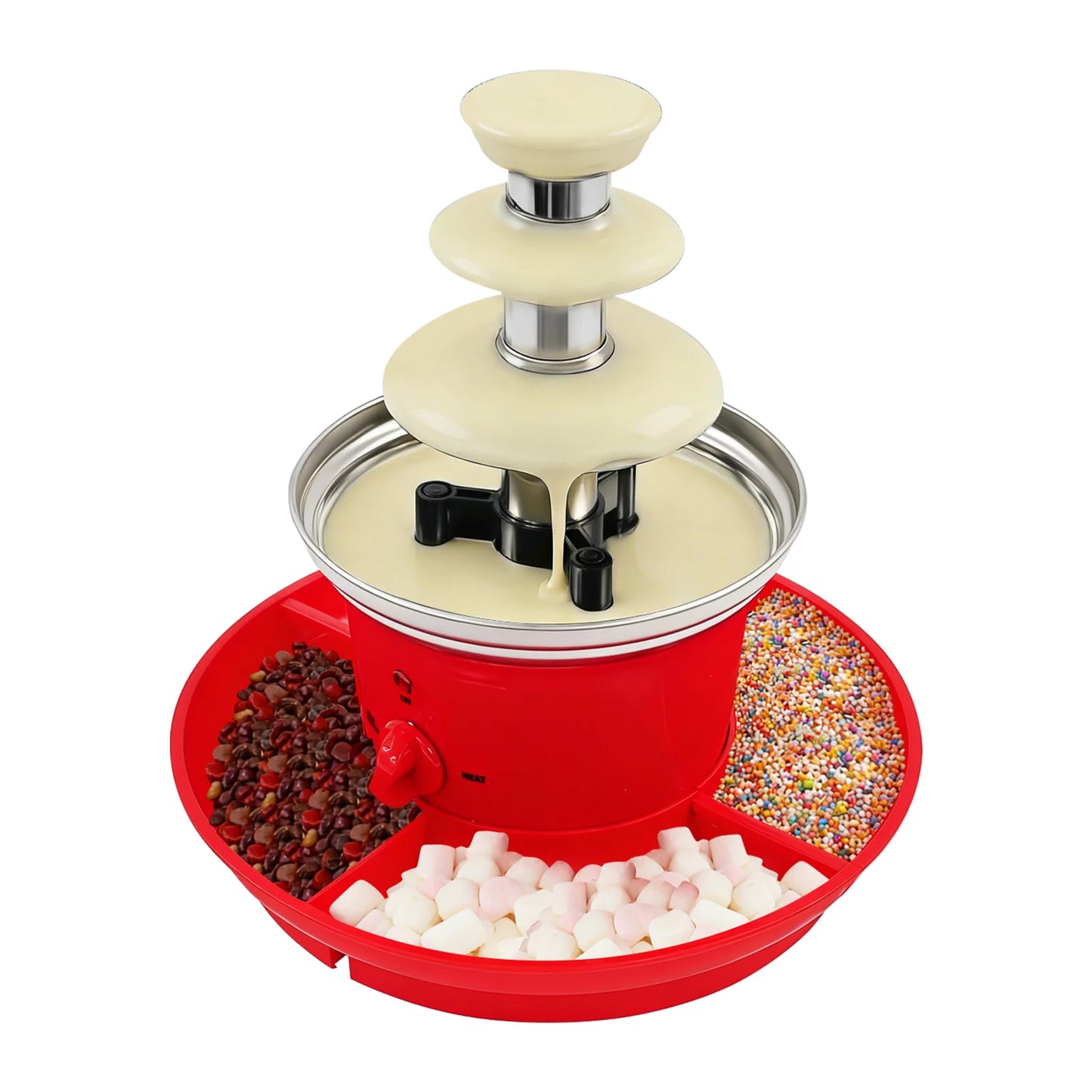 Chocolate Fondue Fountain 40W Stainless Steel 3 Tier by S And B Enterprise