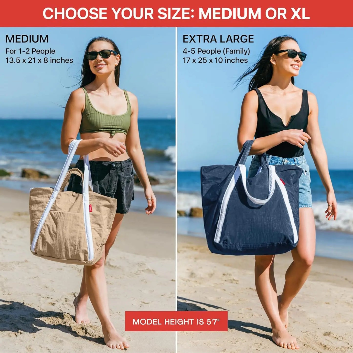 Waterproof Beach Bag For Travel Packable Tote Sandproof Lightweight