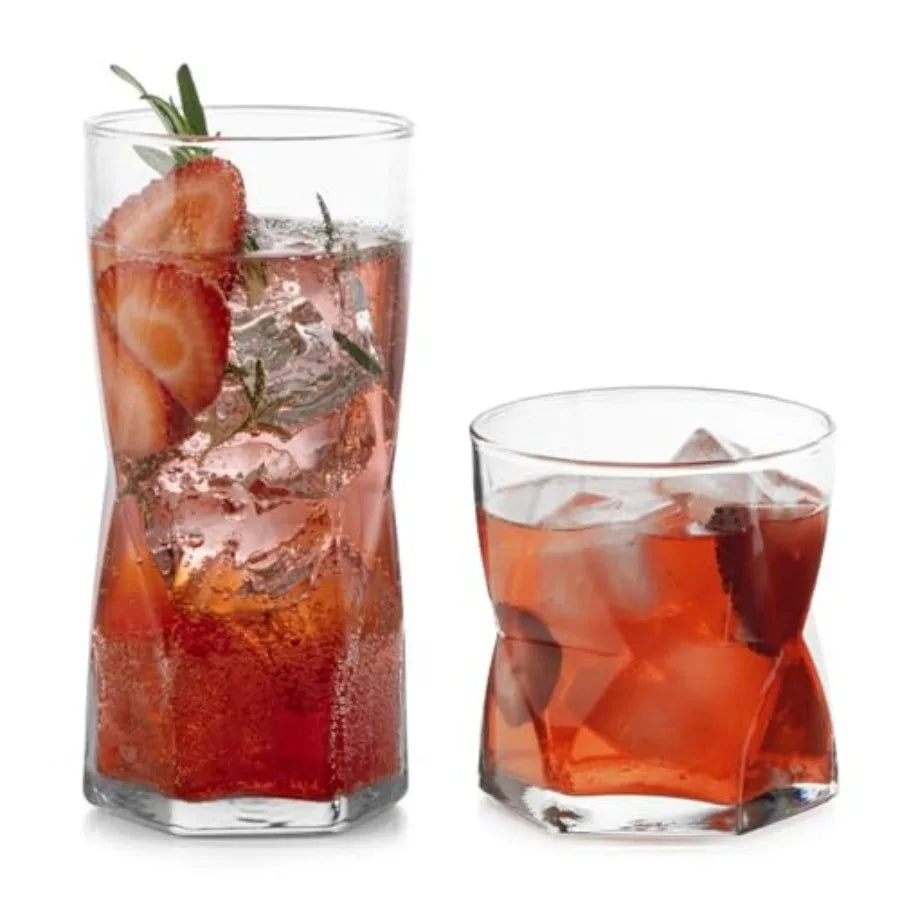 Classic Rocks Glasses and Tumblers Set Dishwasher Safe Drinkware by S And B Enterprise