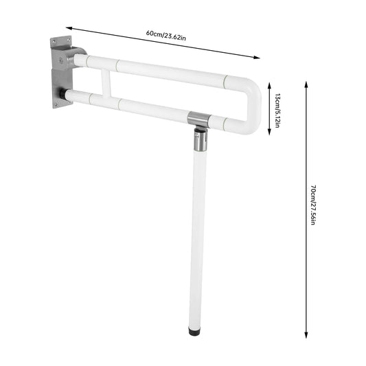 Foldable Toilet Grab Bar Non Slip Handrail For Bathroom Safety by S And B Enterprise
