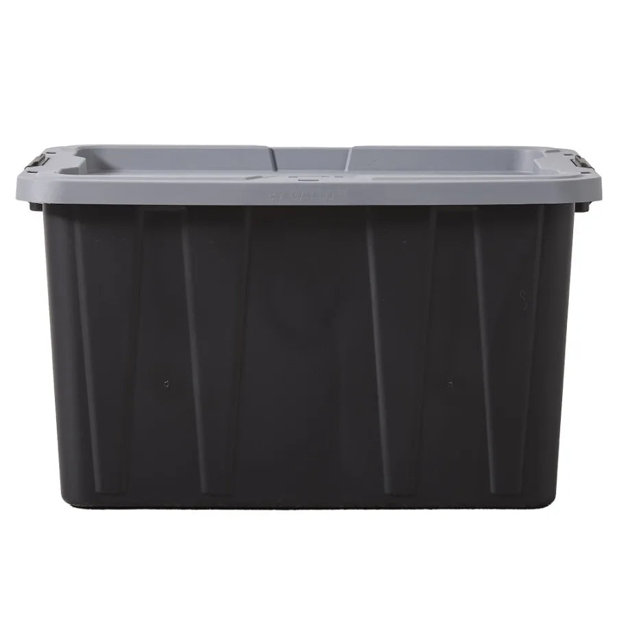 Durable Plastic Storage Bin With Secure Latch Lid For Home