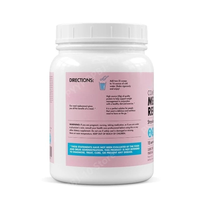 Meal Replacement Milkshake 20G Protein 5G Fiber 21 Vitamins Nutrients Minerals Strawberry Flavor 780g by S And B Enterprise