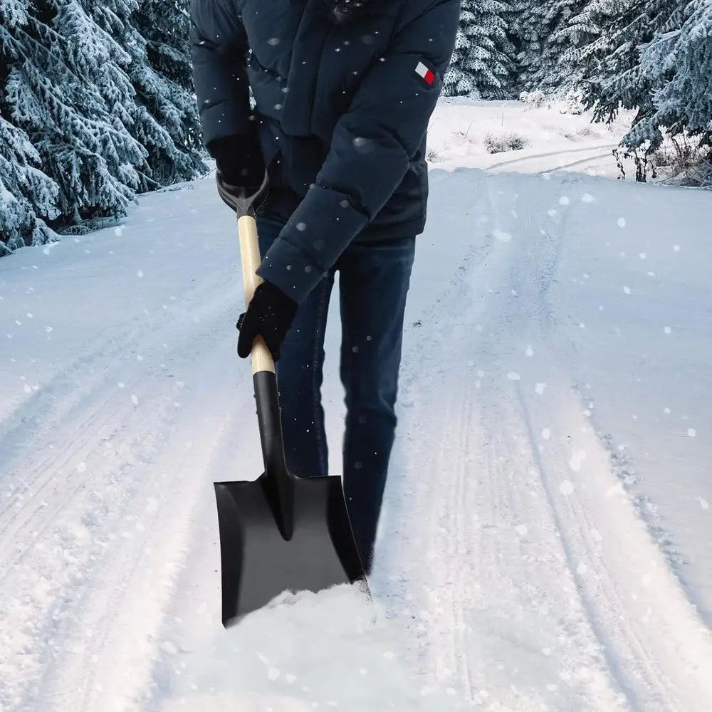D-Handle Shovel With Steel Blade And Solid Wood Handle by S And B Enterprise